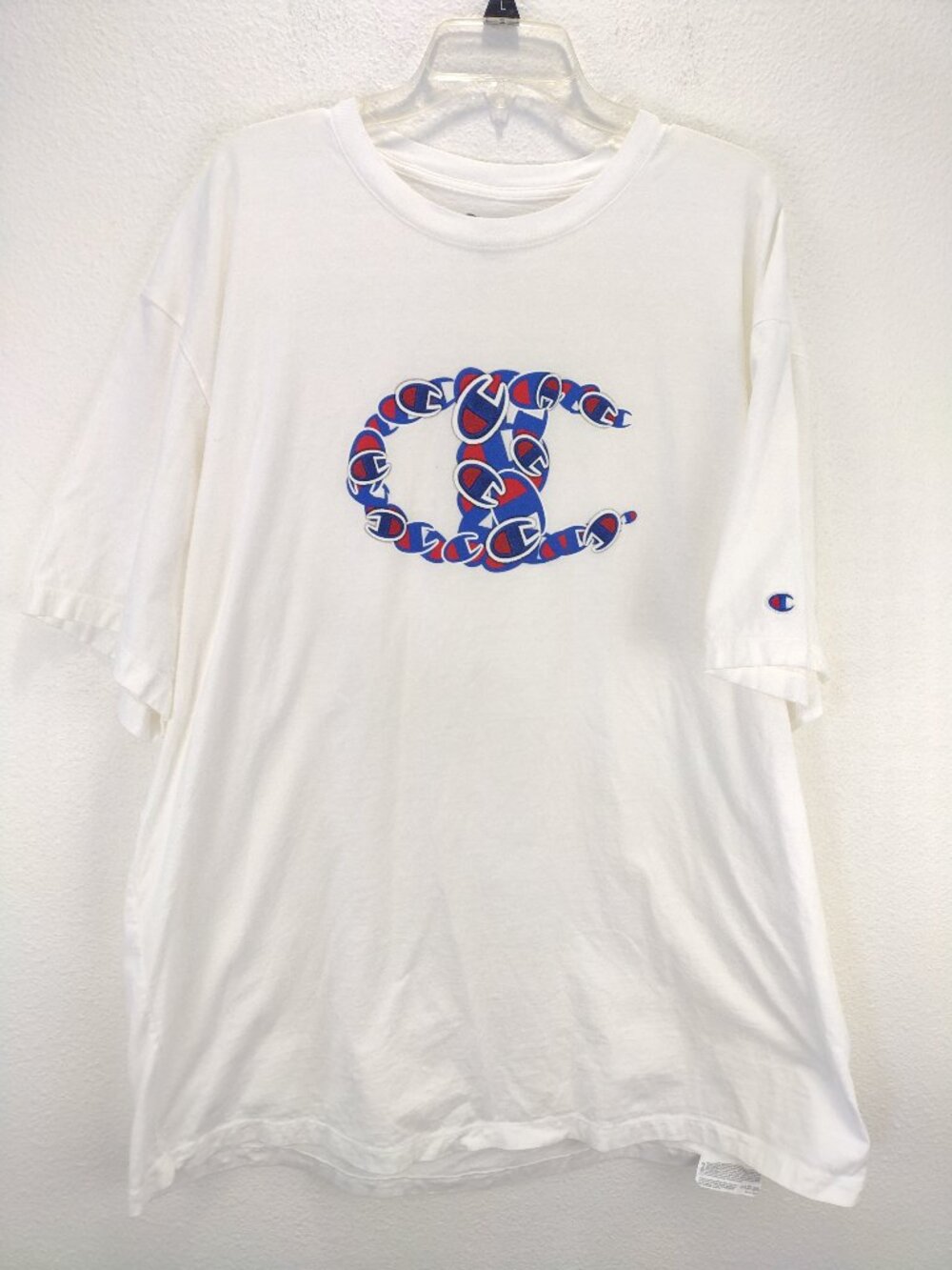 Champion Men's T-Shirt 3XLT Tall White Logo